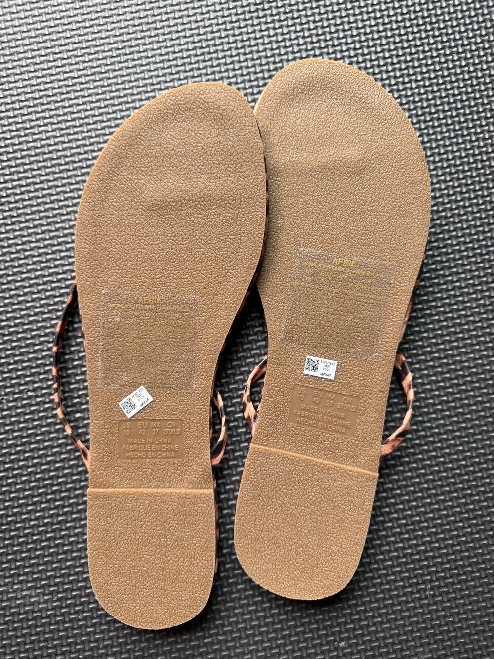 Aerie Leopard Print Flip Flops Sandals New Sz 10 - Picture 7 of 8